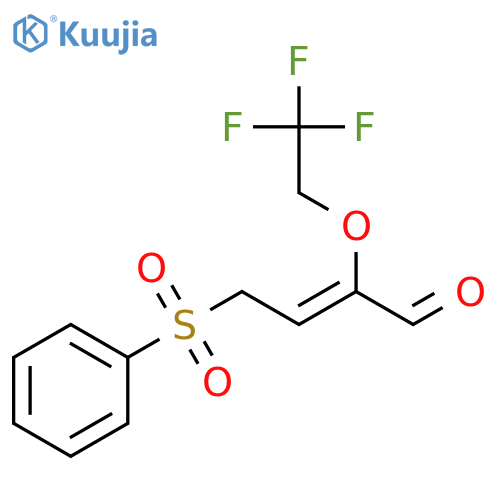 2-Butenal, 4-(phenylsulfonyl)-2-(2,2,2-trifluoroethoxy)-, (2Z)- structure