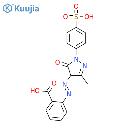 Benzoic acid,2-[2-[4,5-dihydro-3-methyl-5-oxo-1-(4-sulfophenyl)-1H-pyrazol-4-yl]diazenyl]- structure