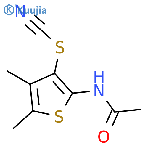 2-(acetylamino)-4,5-dimethylthien-3-yl thiocyanate structure