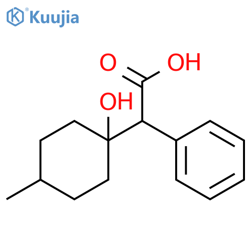 Benzeneacetic acid, a-(1-hydroxy-4-methylcyclohexyl)- structure