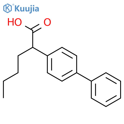 2-(4-phenylphenyl)hexanoic Acid structure