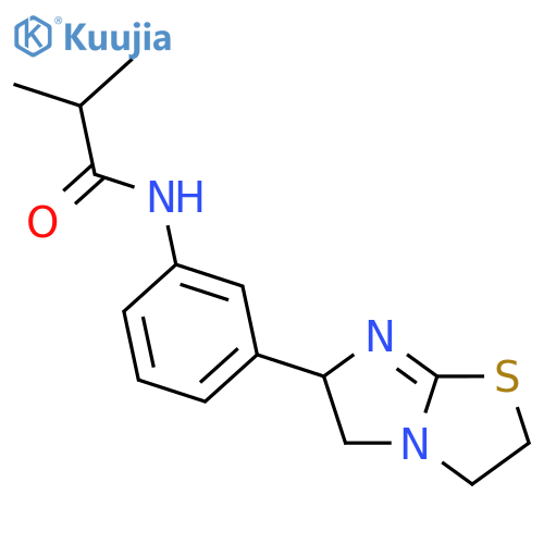 N-(3-{2H,3H,5H,6H-imidazo2,1-b1,3thiazol-6-yl}phenyl)-2-methylpropanamide structure