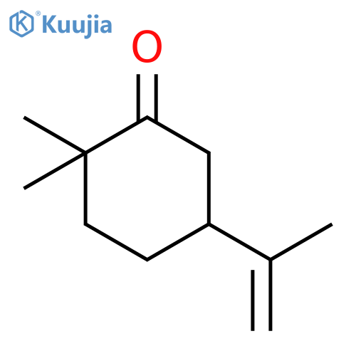 Cyclohexanone, 2,2-dimethyl-5-(1-methylethenyl)- structure