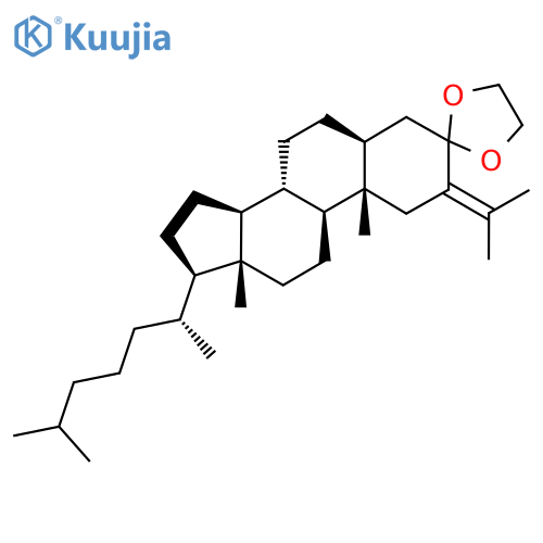 (5'S,8'R,9'S,10'S,13'R,14'S,17'R)-10',13'-Dimethyl-17'-[(2R)-6-methylheptan-2-yl]-2'-propan-2-ylidenespiro[1,3-dioxolane-2,3'-4,5,6,7,8,9,11,12,14,15,16,17-dodecahydro-1H-cyclopenta[a]phenanthrene] structure