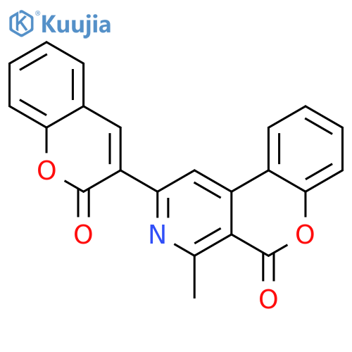 4-methyl-2-(2-oxo-2H-chromen-3-yl)-5H-chromeno[3,4-c]pyridin-5-one structure