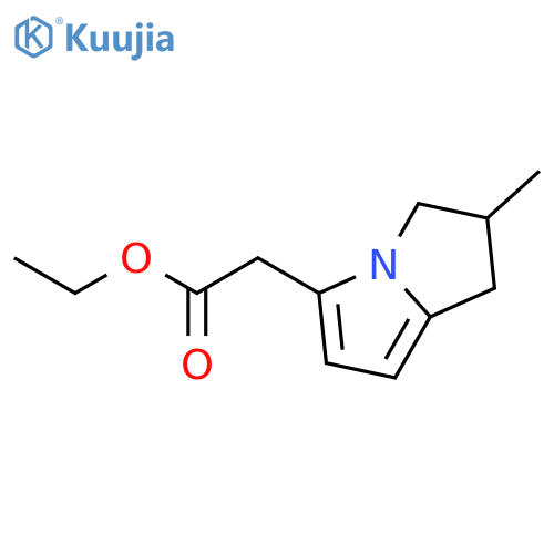 1H-Pyrrolizine-5-acetic acid, 2,3-dihydro-2-methyl-, ethyl ester structure