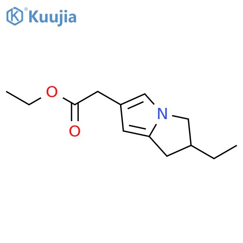 1H-PYRROLIZINE-6-ACETIC ACID, 2-ETHYL-2,3-DIHYDRO-, ETHYL ESTER structure