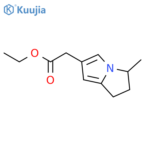 1H-Pyrrolizine-6-acetic acid, 2,3-dihydro-3-methyl-, ethyl ester structure