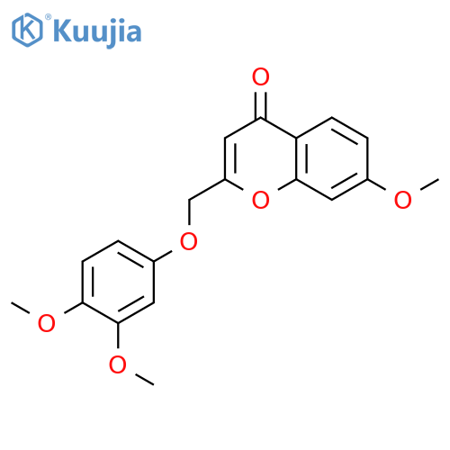4H-1-Benzopyran-4-one, 2-[(3,4-dimethoxyphenoxy)methyl]-7-methoxy- structure