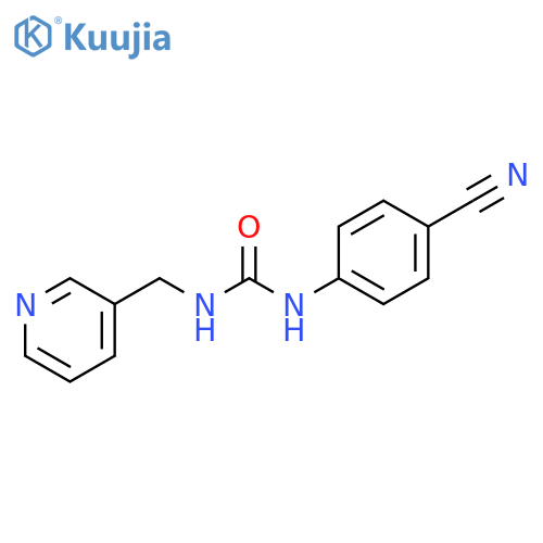Urea, N-(4-cyanophenyl)-N'-(3-pyridinylmethyl)- structure