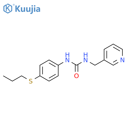 Urea, N-[4-(propylthio)phenyl]-N'-(3-pyridinylmethyl)- structure