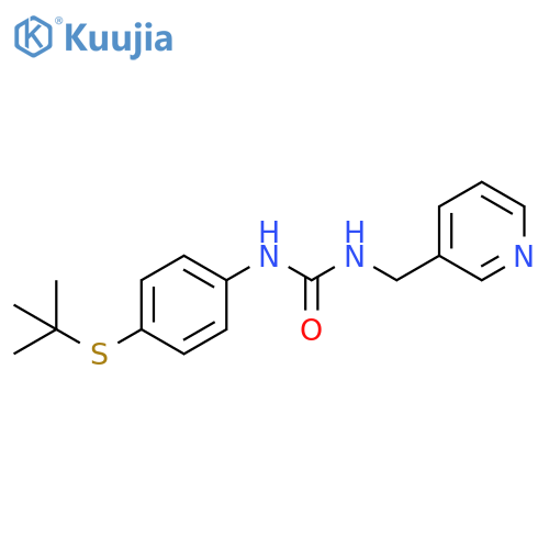 Urea, N-[4-[(1,1-dimethylethyl)thio]phenyl]-N'-(3-pyridinylmethyl)- structure