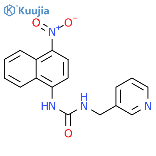 Urea, N-(4-nitro-1-naphthalenyl)-N'-(3-pyridinylmethyl)- structure
