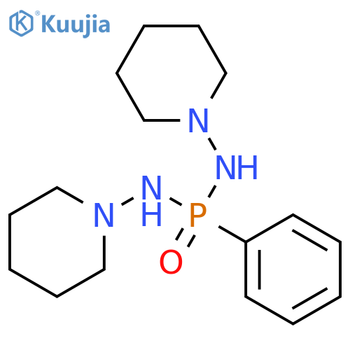 N-[phenyl-(piperidin-1-ylamino)phosphoryl]piperidin-1-amine structure