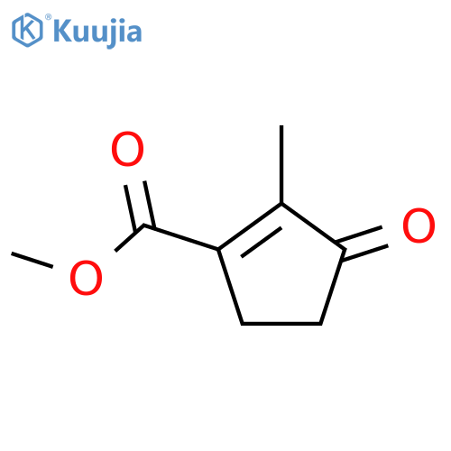 1-Cyclopentene-1-carboxylicacid, 2-methyl-3-oxo-, methyl ester structure