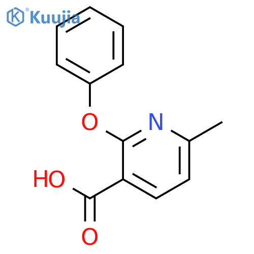 3-Pyridinecarboxylic acid, 6-methyl-2-phenoxy- structure