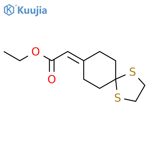 Ethyl 2-(1,4-dithiaspiro[4.5]decan-8-ylidene)acetate structure