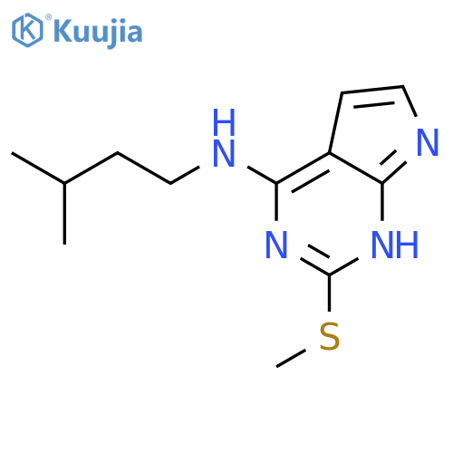 1H-Pyrrolo[2,3-d]pyrimidin-4-amine, N-(3-methylbutyl)-2-(methylthio)- structure