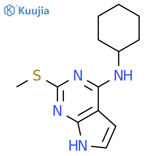 7H-Pyrrolo[2,3-d]pyrimidin-4-amine,N-cyclohexyl-2-(methylthio)- structure