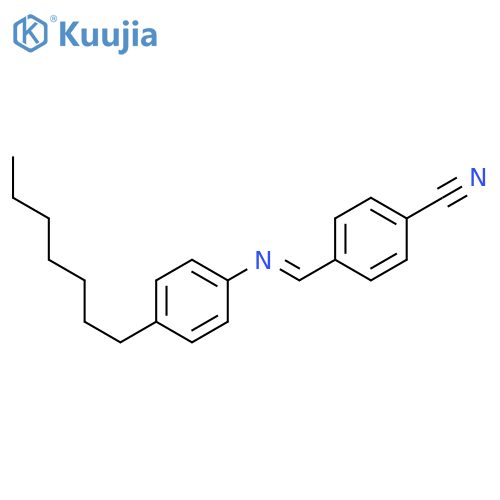 Benzonitrile, 4-[[(4-heptylphenyl)imino]methyl]-, (E)- structure