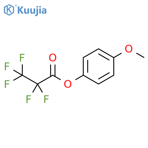 Propanoic acid, pentafluoro-, 4-methoxyphenyl ester structure