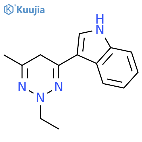1H-INDOLE, 3-(2-ETHYL-2,5-DIHYDRO-6-METHYL-1,2,3-TRIAZIN-4-YL)- structure