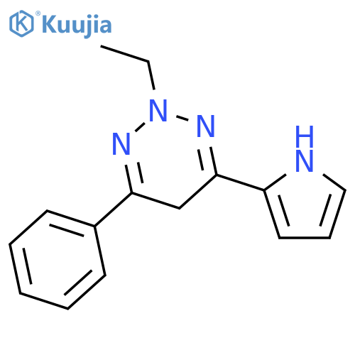1,2,3-Triazine, 2-ethyl-2,5-dihydro-4-phenyl-6-(1H-pyrrol-2-yl)- structure