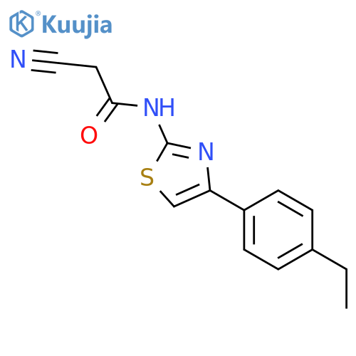 2-Cyano-N-4-(4-ethylphenyl)-1,3-thiazol-2-ylacetamide structure