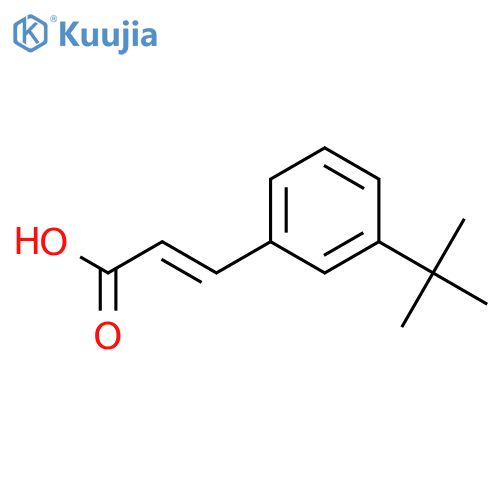2-Propenoic acid, 3-[3-(1,1-dimethylethyl)phenyl]-, (2E)- structure