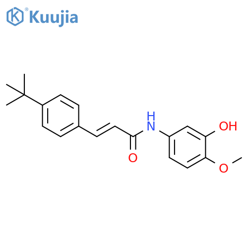 2-Propenamide,3-[4-(1,1-dimethylethyl)phenyl]-N-(3-hydroxy-4-methoxyphenyl)-, (2E)- structure