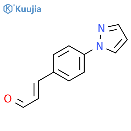 3-4-(1H-pyrazol-1-yl)phenylprop-2-enal structure