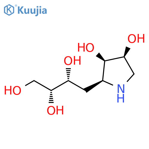 1,2,3-Butanetriol, 4-[(2S,3R,4S)-3,4-dihydroxy-2-pyrrolidinyl]-, (2R,3R)- structure