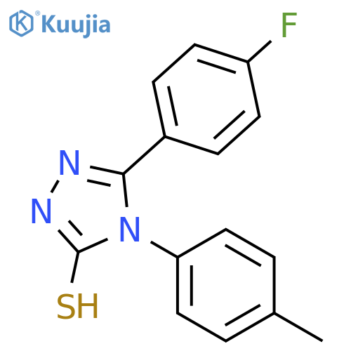 5-(4-fluorophenyl)-4-(4-methylphenyl)-4H-1,2,4-triazole-3-thiol structure