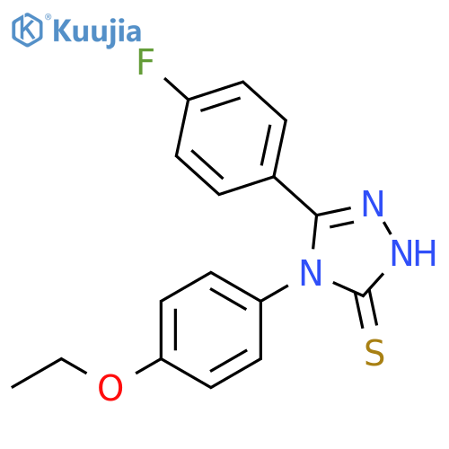 4-(4-ethoxyphenyl)-5-(4-fluorophenyl)-4H-1,2,4-triazole-3-thiol structure
