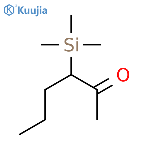 2-HEXANONE, 3-(TRIMETHYLSILYL)- structure