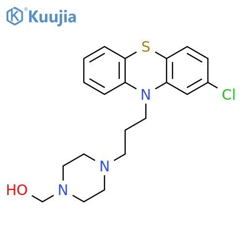 1-PIPERAZINEMETHANOL, 4-[3-(2-CHLORO-10H-PHENOTHIAZIN-10-YL)PROPYL]- structure
