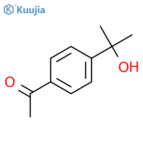 1-4-(2-hydroxypropan-2-yl)phenylethan-1-one structure