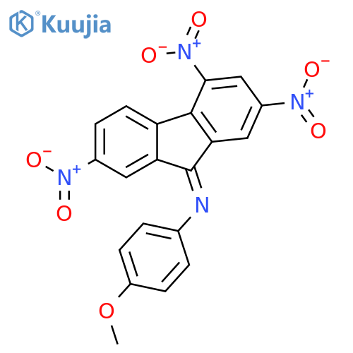 Benzenamine,4-methoxy-N-(2,4,7-trinitro-9H-fluoren-9-ylidene)- structure