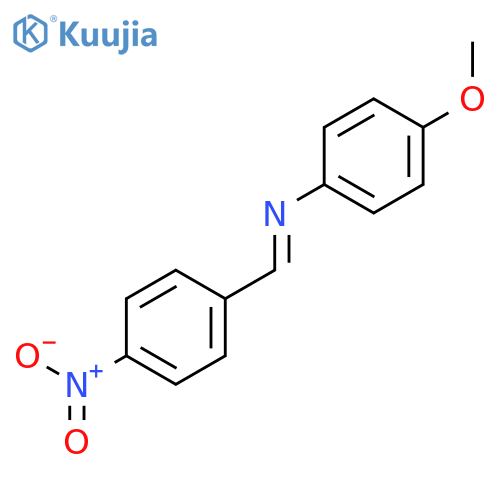 Benzenamine,4-methoxy-N-[(4-nitrophenyl)methylene]- structure
