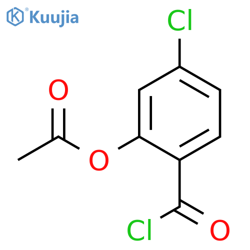 Benzoyl chloride, 2-(acetyloxy)-4-chloro- structure