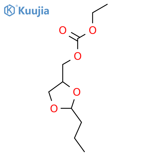 Carbonic acid, ethyl (2-propyl-1,3-dioxolan-4-yl)methyl ester structure