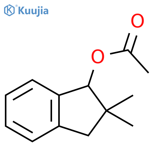 1H-Inden-1-ol, 2,3-dihydro-2,2-dimethyl-, acetate structure