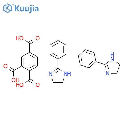 benzene-1,2,4-tricarboxylic acid, compound with 4,5-dihydro-2-phenyl-1H-imidazole (1:2) structure