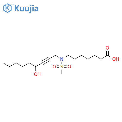 Heptanoic acid, 7-[(4-hydroxy-2-nonynyl)(methylsulfonyl)amino]- structure