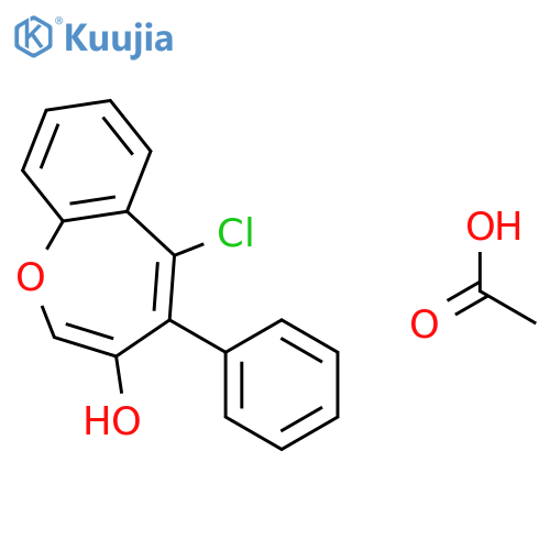 Acetic acid;5-chloro-4-phenyl-1-benzoxepin-3-ol structure