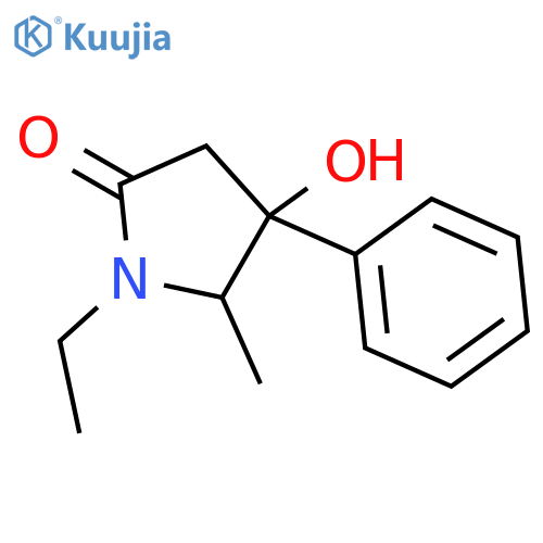 2-Pyrrolidinone, 1-ethyl-4-hydroxy-5-methyl-4-phenyl- structure