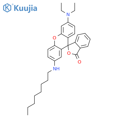 Spiro[isobenzofuran-1(3H),9'-[9H]xanthen]-3-one,6'-(diethylamino)-2'-(octylamino)- structure