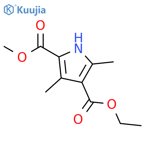 4-ethyl 2-methyl 3,5-dimethyl-1H-pyrrole-2,4-dicarboxylate structure