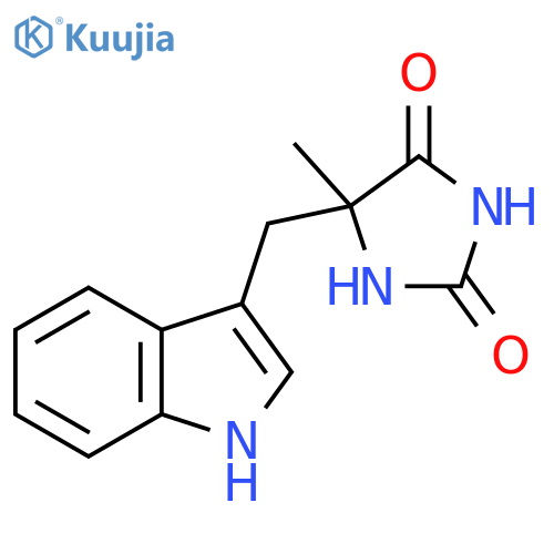 2,4-Imidazolidinedione, 5-(1H-indol-3-ylmethyl)-5-methyl- structure