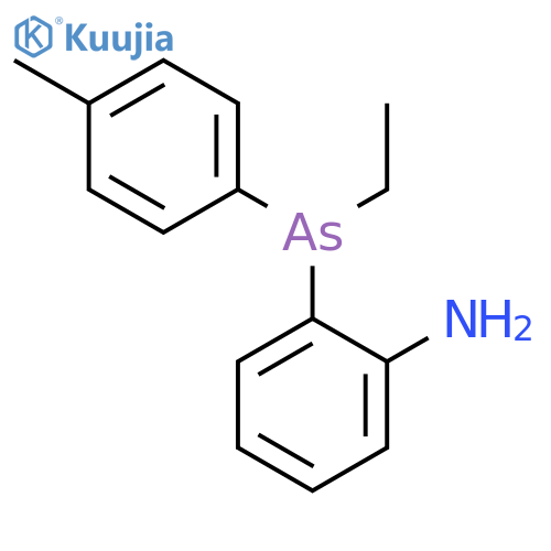 Benzenamine, 2-[ethyl(4-methylphenyl)arsino]-, (-)- structure